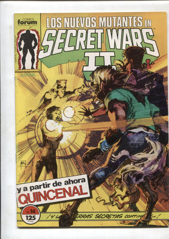 Secret Wars II numero 14:  Los nuevos mutantes (numerado 1 en interior)