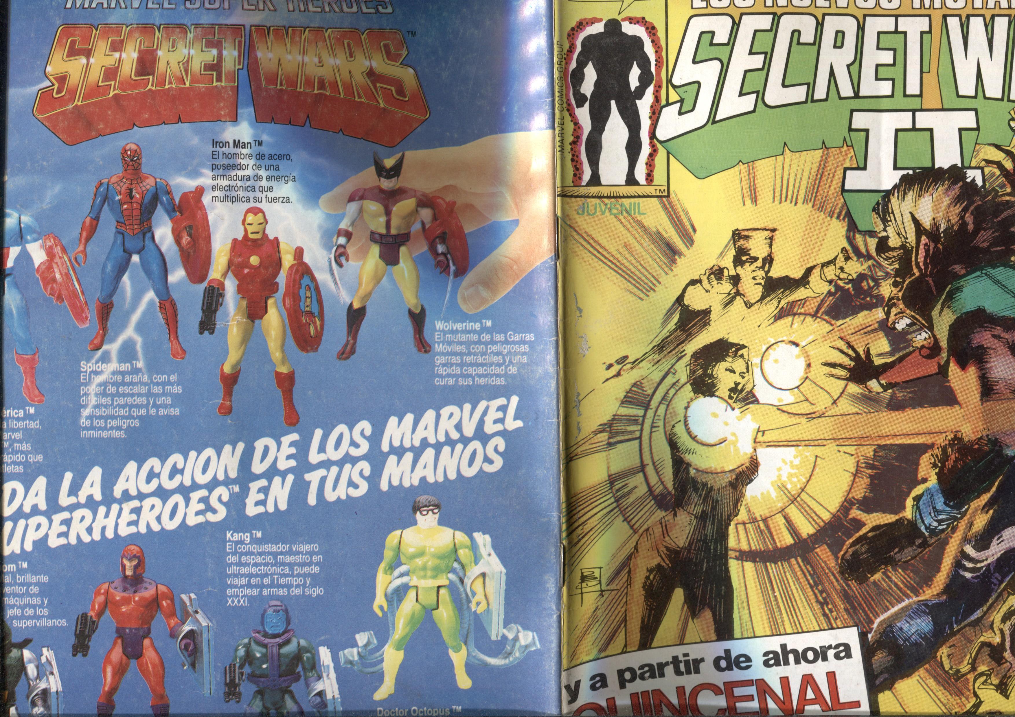Secret Wars II numero 14: Los nuevos mutantes (numerado 2 en interior)