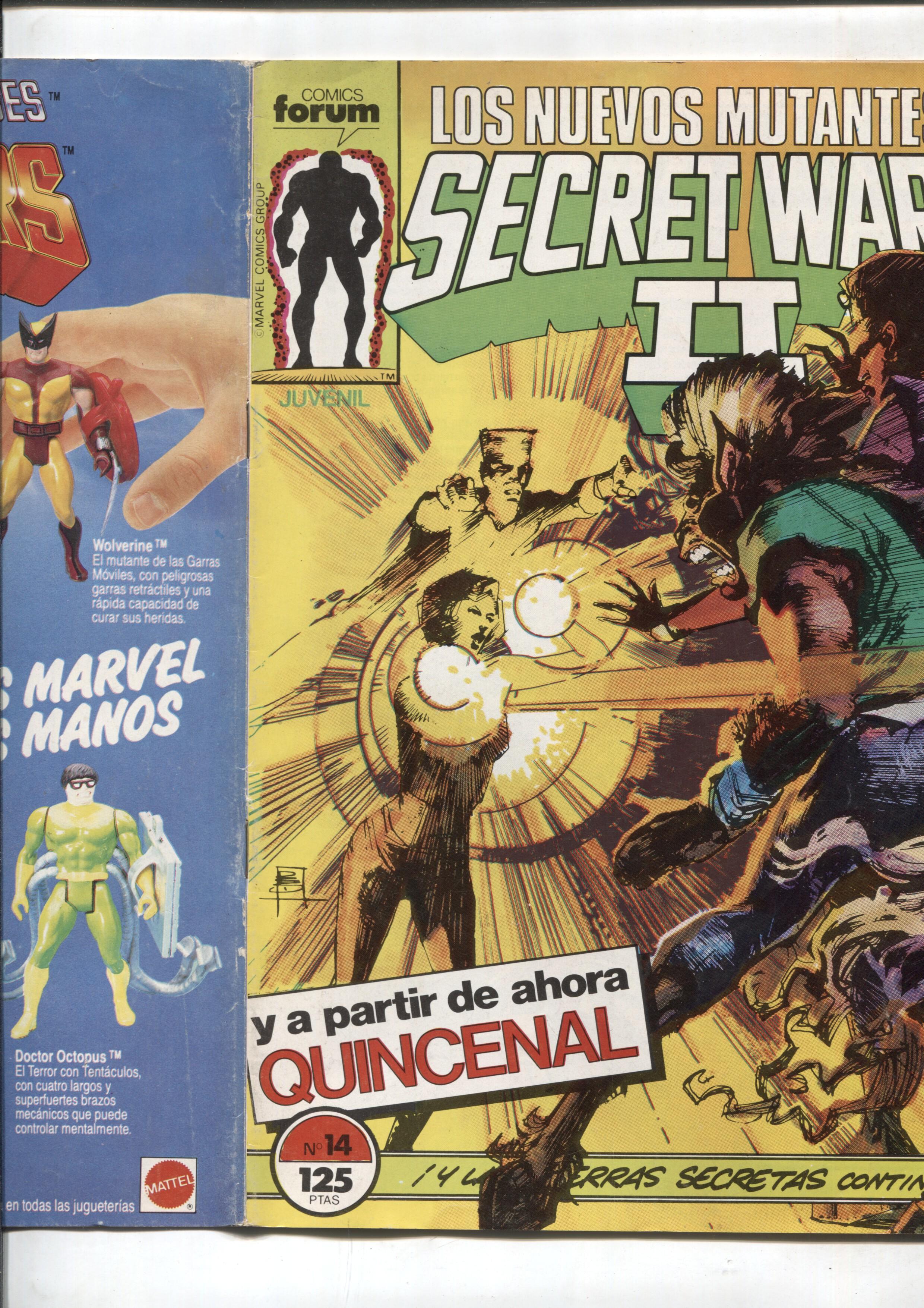 Secret Wars II numero 14: Los nuevos mutantes (numerado 3 en interior)