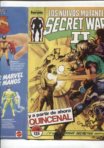 Secret Wars II numero 14: Los nuevos mutantes (numerado 3 en interior)