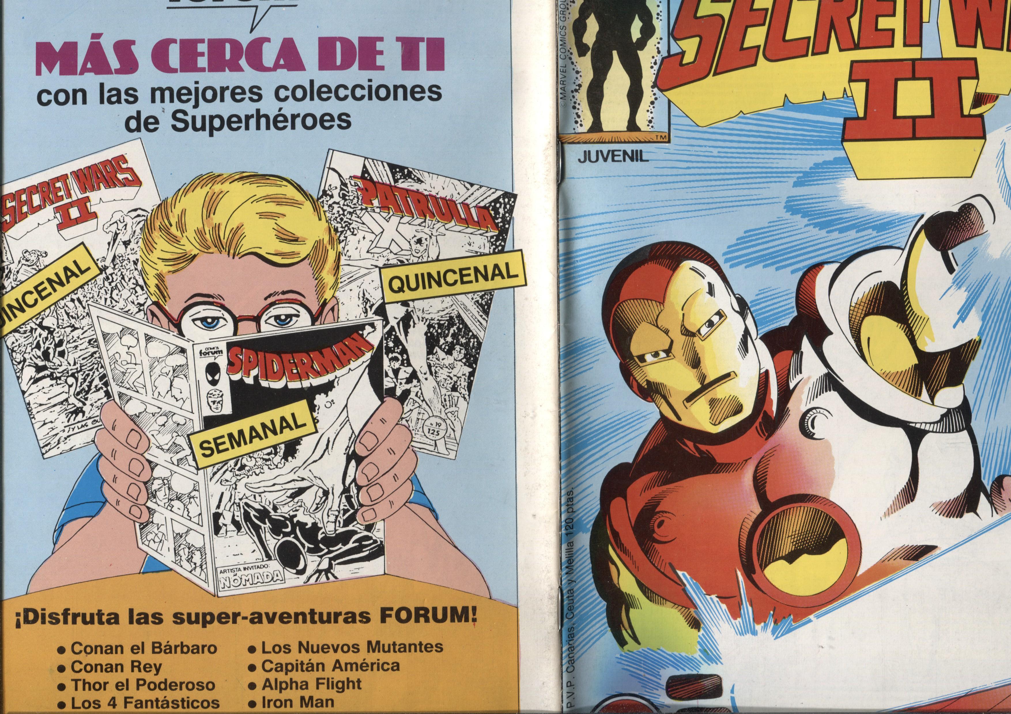 Secret Wars II numero 17: Iron Man (numerado 2 en interior)