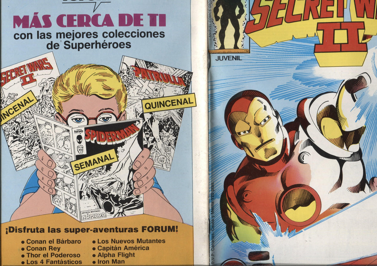 Secret Wars II numero 17: Iron Man (numerado 2 en interior)