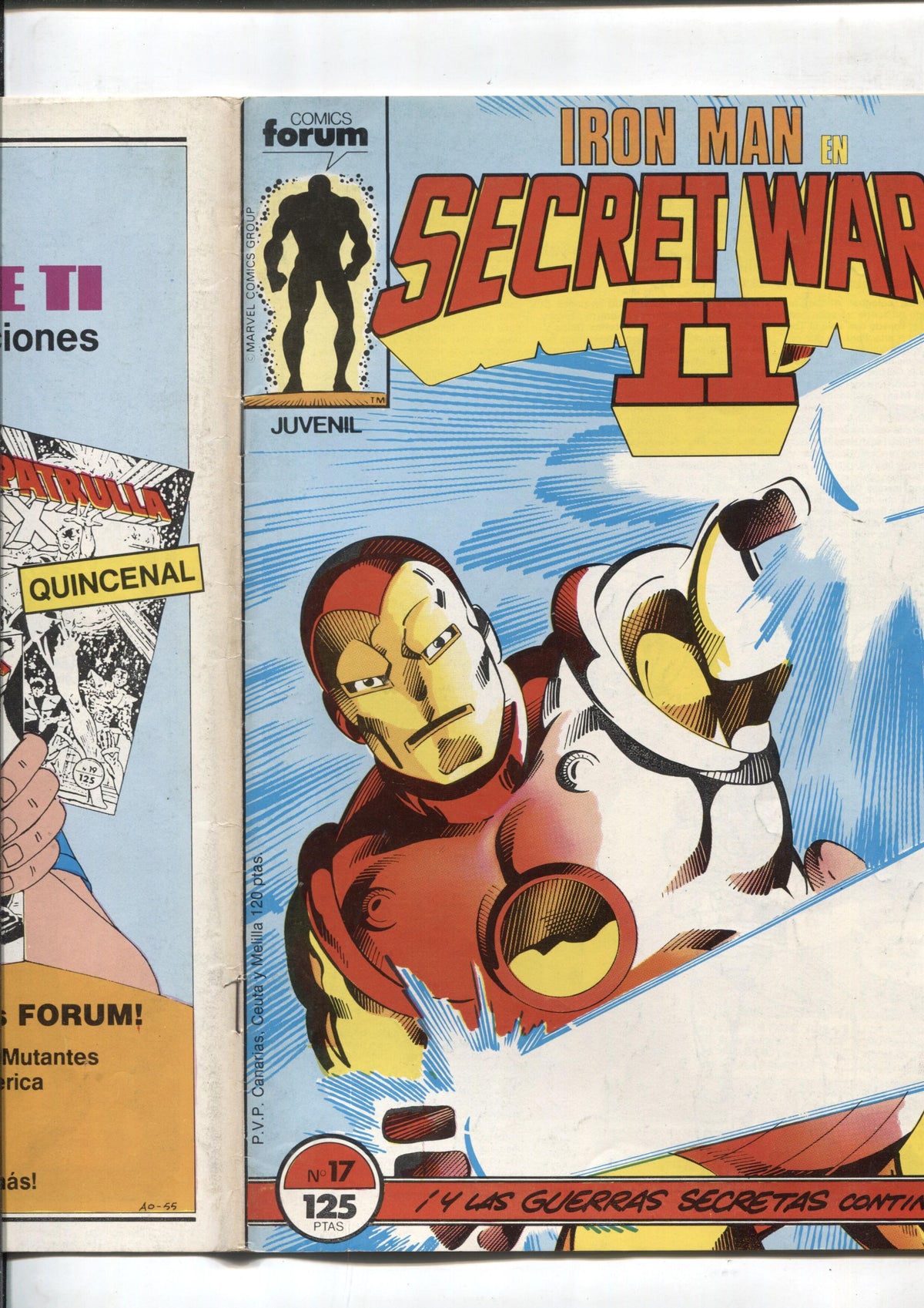 Secret Wars II numero 17: Iron Man (numerado 3 en interior)