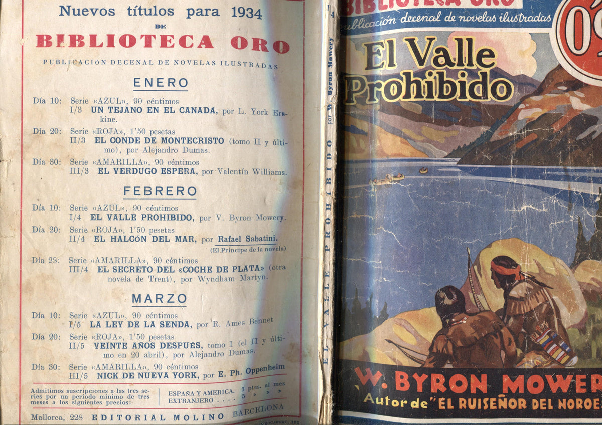 Biblioteca oro azul de 0,90 cts numero I/4: El valle prohibido