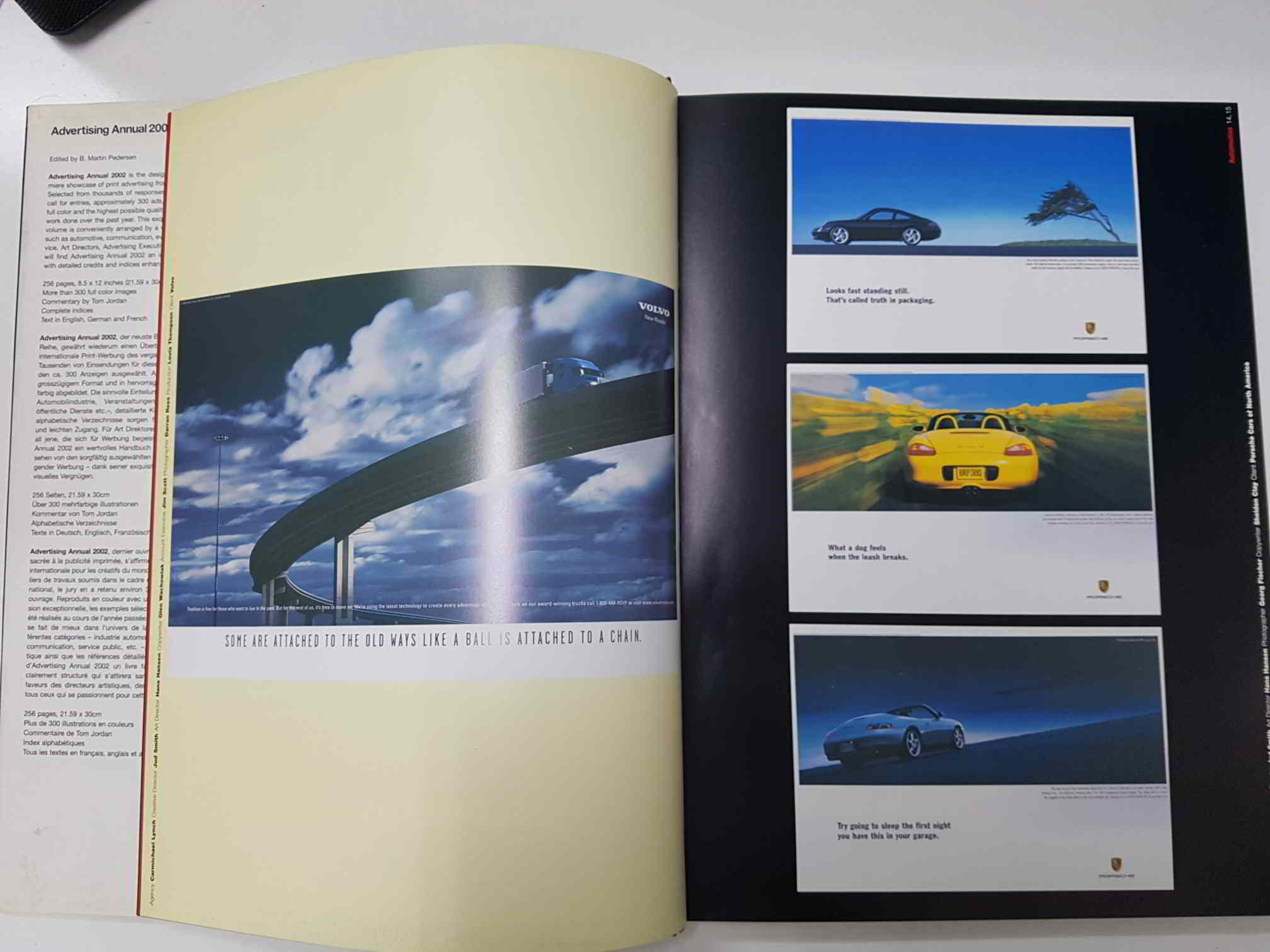 Libro publicidad: Advertising Annual 2002 - Graphis. Los textos estan en aleman, ingles y frances