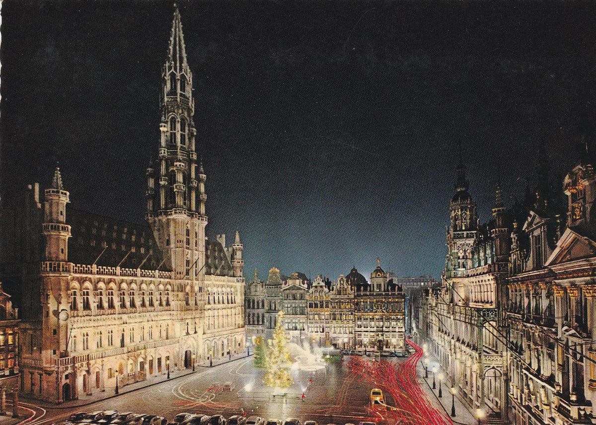 POSTAL B6501: BRUSELAS: GRAN PLAZA NOCHE