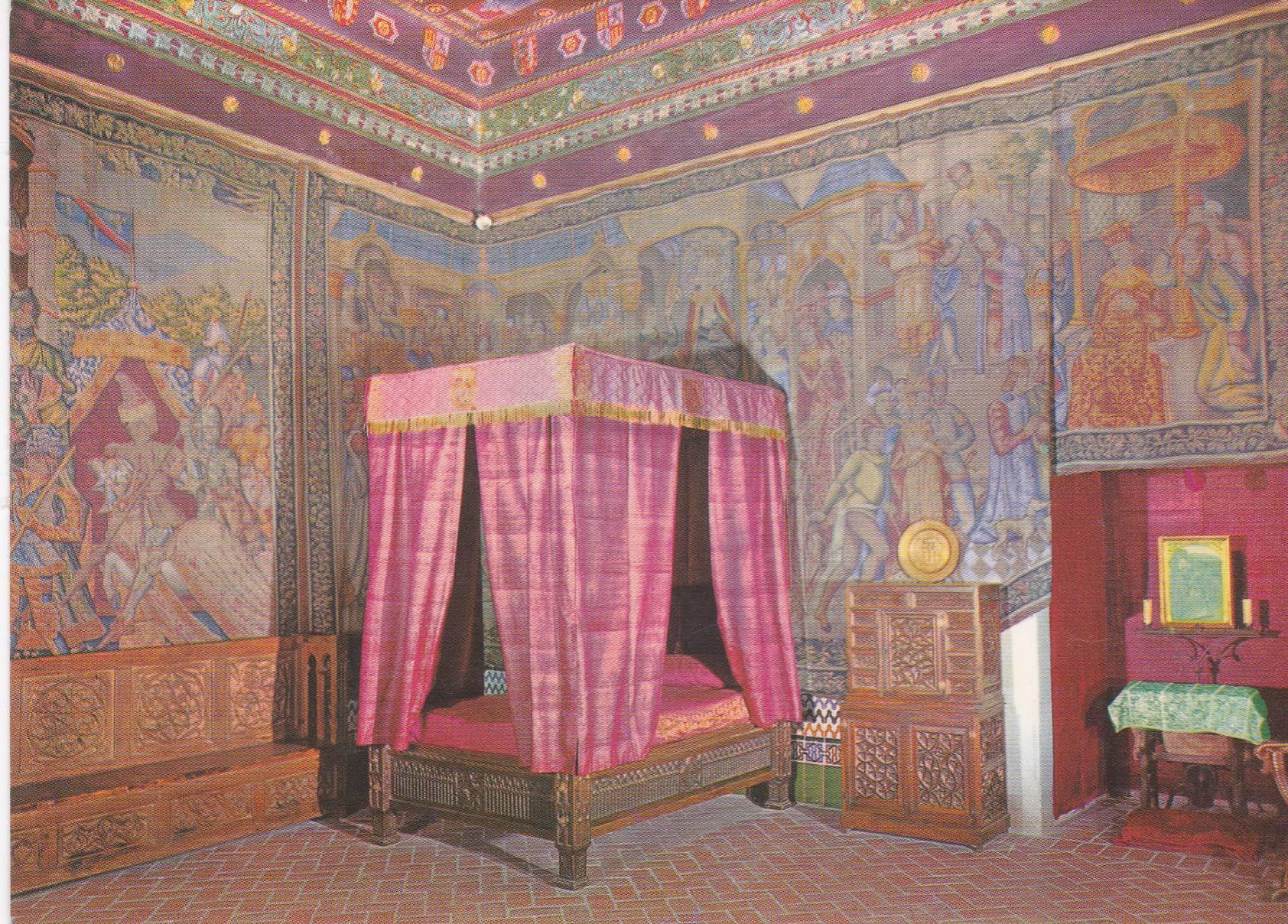 POSTAL B6537: SEGOVIA: EL ALCAZAR. DORMITORIO DEL REY