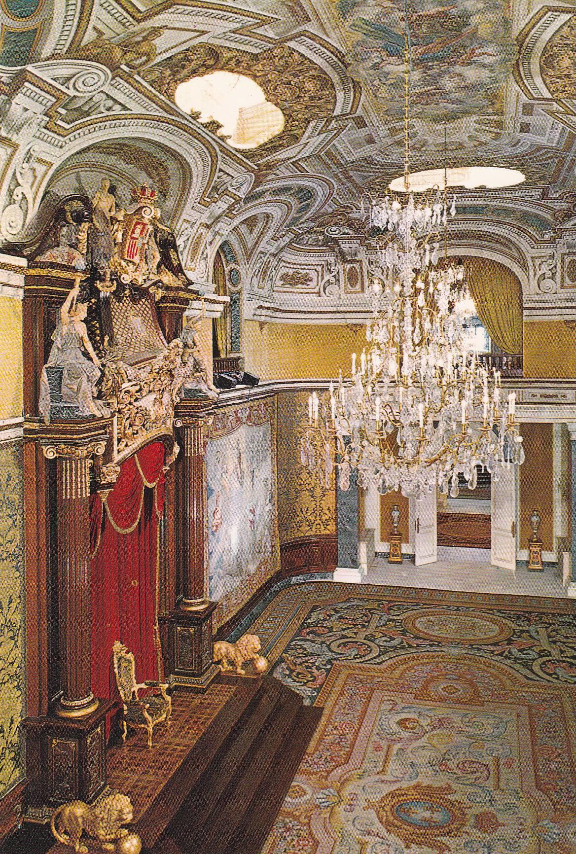 POSTAL B6548: BARCELONA: PALACIO REAL DE PEDRALBES. SALON DEL TRONO
