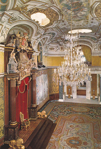 POSTAL B6548: BARCELONA: PALACIO REAL DE PEDRALBES. SALON DEL TRONO
