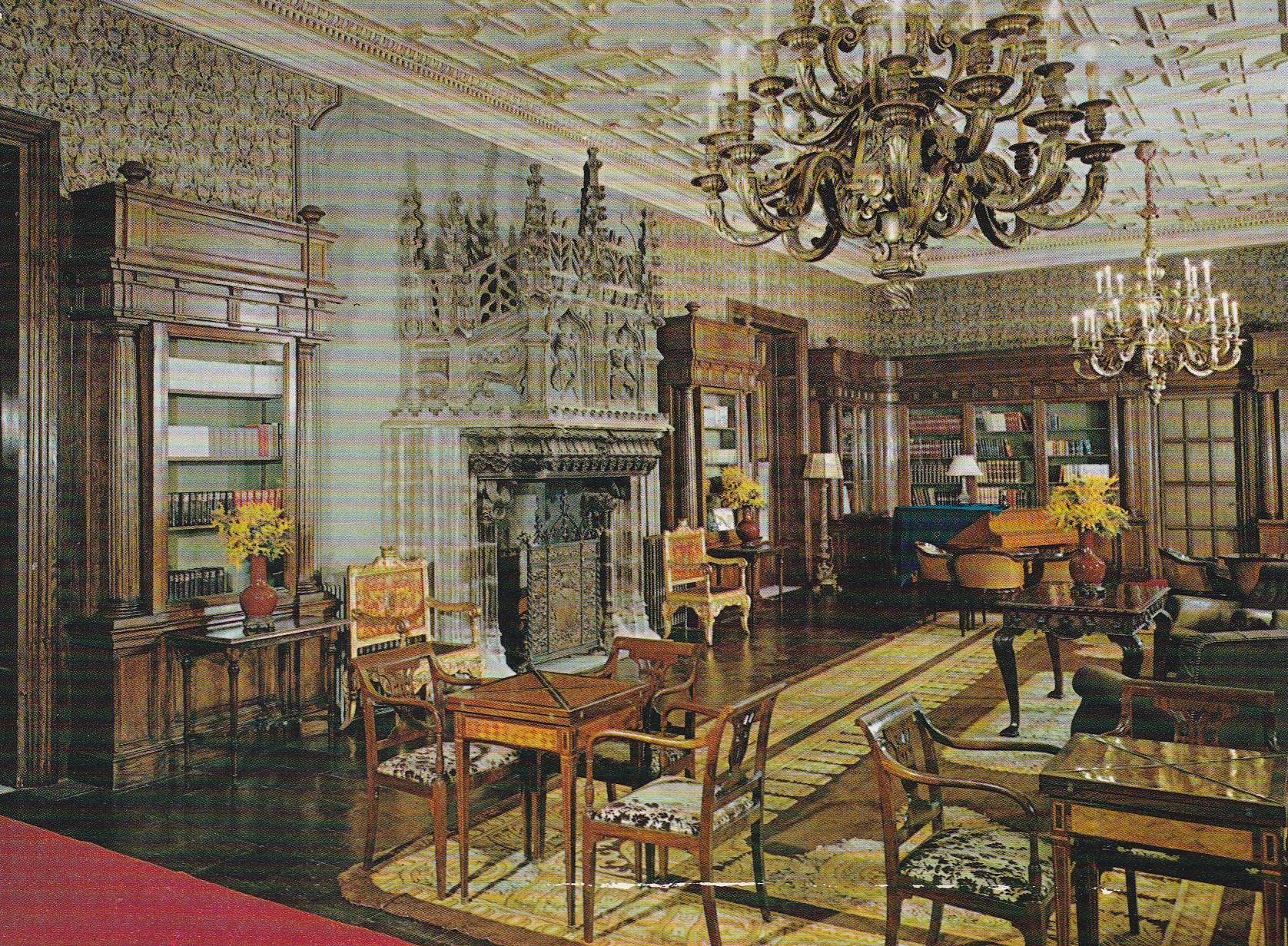 POSTAL B6550: BARCELONA: PALACIO REAL DE PEDRALBES. BIBLIOTECA