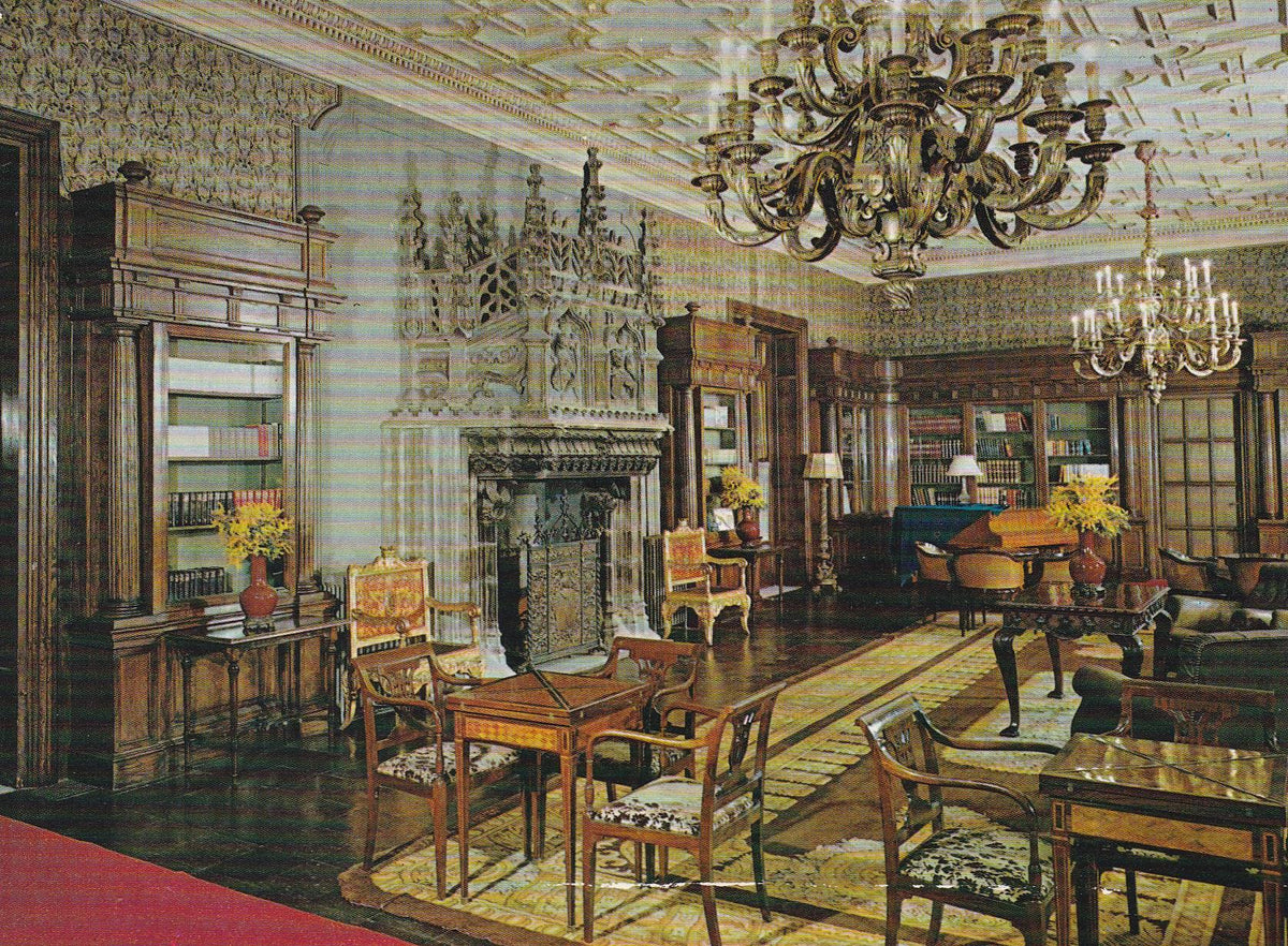 POSTAL B6550: BARCELONA: PALACIO REAL DE PEDRALBES. BIBLIOTECA