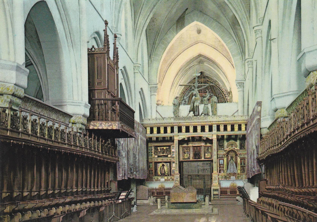 POSTAL B6565: BURGOS: MONASTERIO DE LAS HUELGAS REALES. NAVA CENTRAL Y CORO