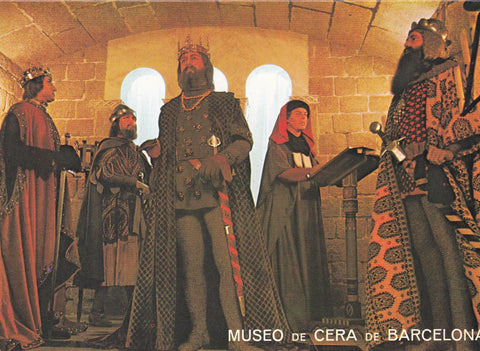 POSTAL B6579: BARCELONA: MUSEO DE CERA. SALON DE LOS HECHOS