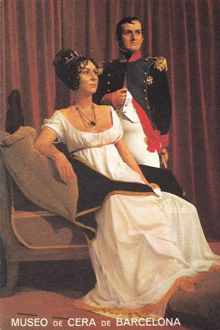 POSTAL B6580: BARCELONA: MUSEO DE CERA. NAPOLEON Y JOSEFINA