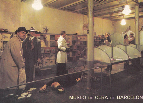 POSTAL B6592: BARCELONA: MUSEO DE CERA. ASALTO AL BANCO