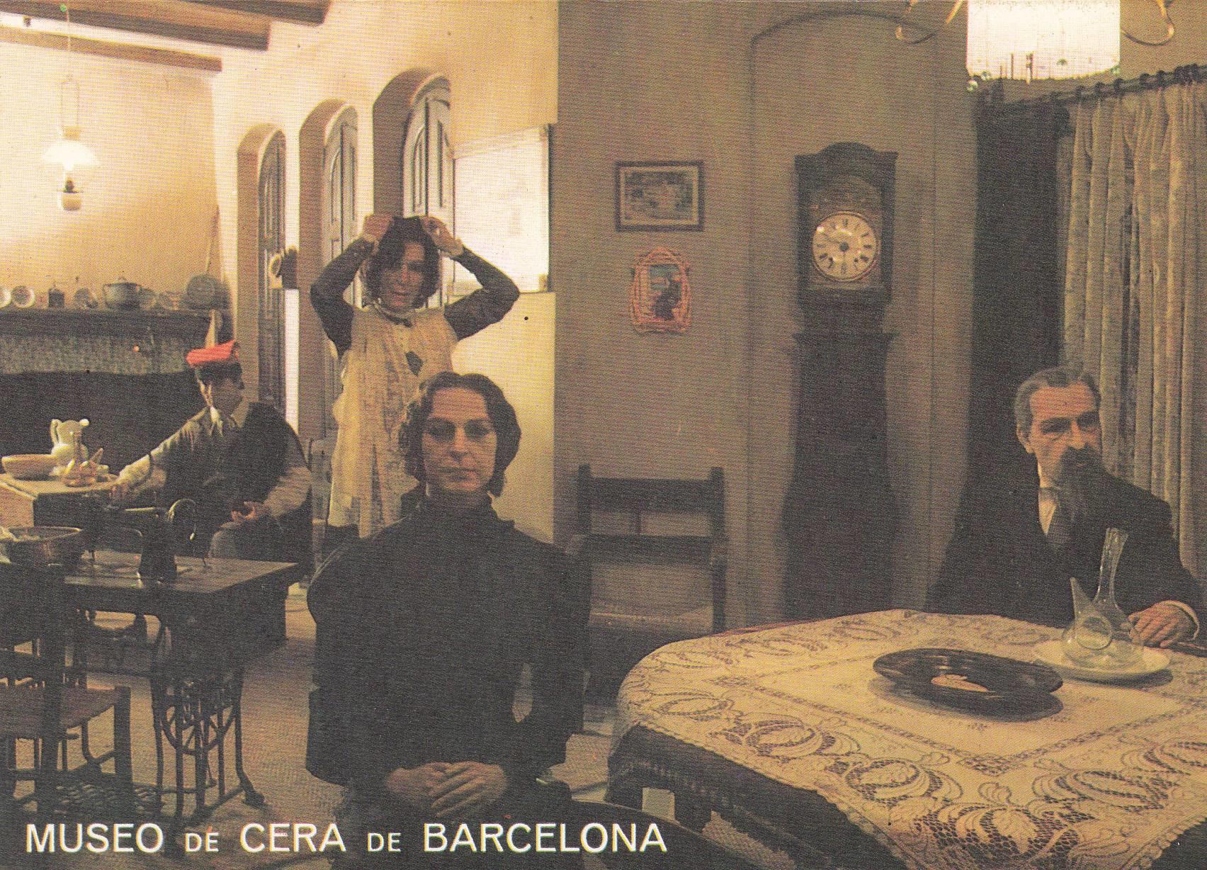 POSTAL B6595: BARCELONA: MUSEO DE CERA. MASIA CATALANA