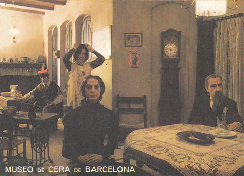 POSTAL B6595: BARCELONA: MUSEO DE CERA. MASIA CATALANA