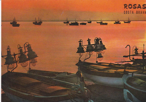 POSTAL B6620: ROSAS: PUESTA DE SOL