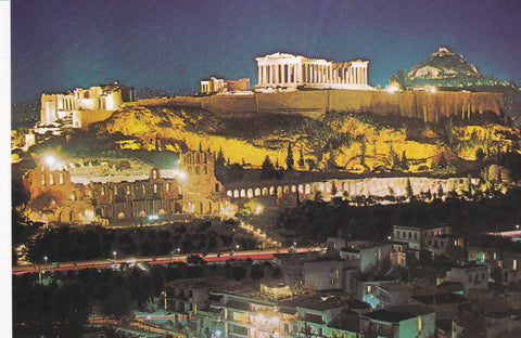 POSTAL B6650: ATENAS: ACROPOLIS NOCHE