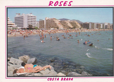 POSTAL B6730: ROSES: PLAYA SANTA MARGARIDA