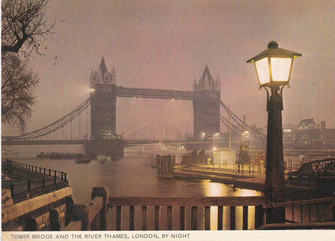 POSTAL B6763: LONDRES: VISTA NOCTURNA TOWER BRIDGE