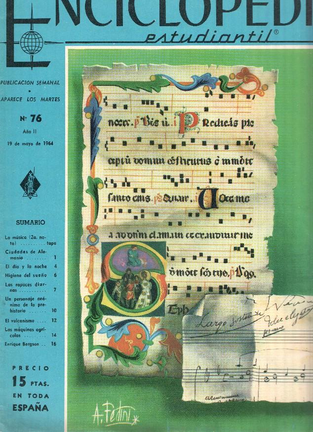 Enciclopedia Estudiantil numero 076 (1964). Enrique Bergson, Ciudades de alemania, Las rapaces diurnas