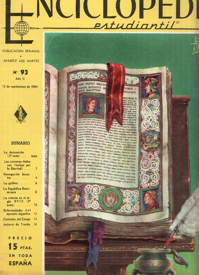 Enciclopedia Estudiantil numero 093 (1964): Antonio de Trueba, Ciudades del conco, La gallina