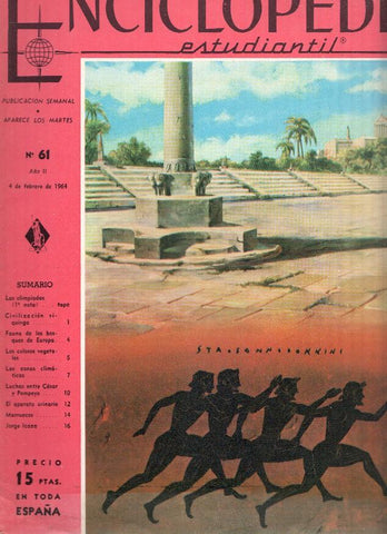 Enciclopedia Estudiantil numero 061 (1964): Jorge Icaza, Marruecos, Civilizacion vikinga