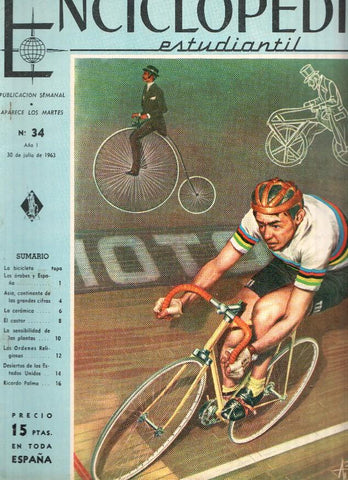 Enciclopedia Estudiantil numero 034 (1963): Ricardo Palma, Los arabes y españa, Desiertos de los estados unidos