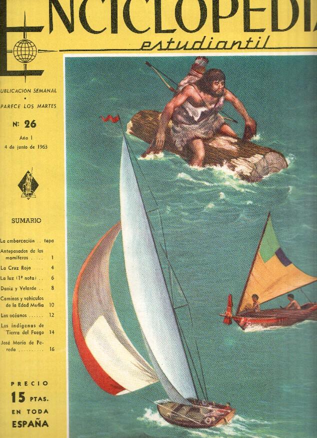 Enciclopedia Estudiantil numero 026 (1963): Jose Maria de Pereda, La cruz rona, Daoiz y Velarde