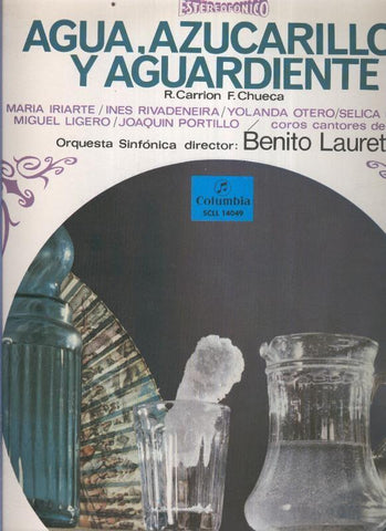 Disco LP: Aguas, azucarillos y aguardientes de R.Carrion y F.Chueca