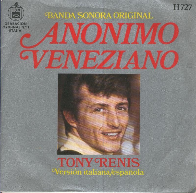 Disco Vinilo 45rpm: TONY RENIS - Anonimo Veneziano