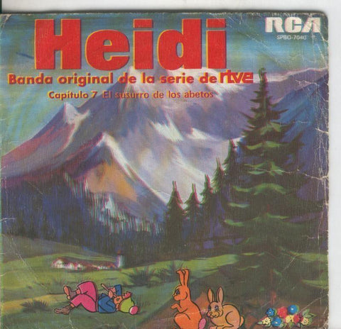 Disco de 45 r.p.m: Heidi capitulo 7: el susurro de los abetos