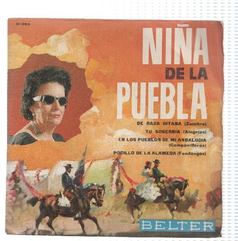 Disco 45 RPM Sencillo: NIÑA DE LA PUEBLA - De Raza gitana