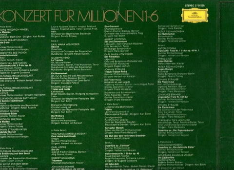 Disco/Vinilo-LP: KONZERT FUR MILLIONEN 1-6 (6 VINILOS Deutsche Gramophon) 