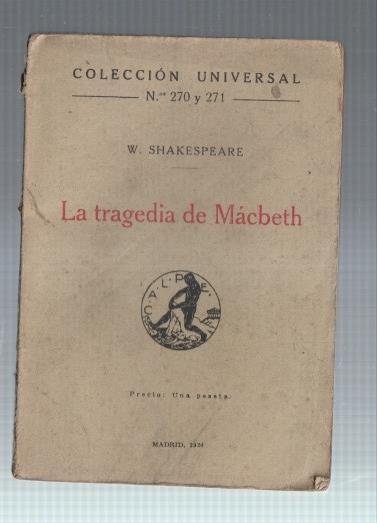 Coleccion Universal numero 270 y 271: La tragedia de Macbeth