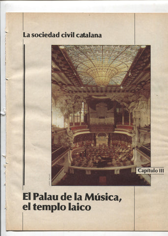 La Vanguardia: La sociedad civil catalana fasciculo 03: El Palau de la Musica, el templo laico