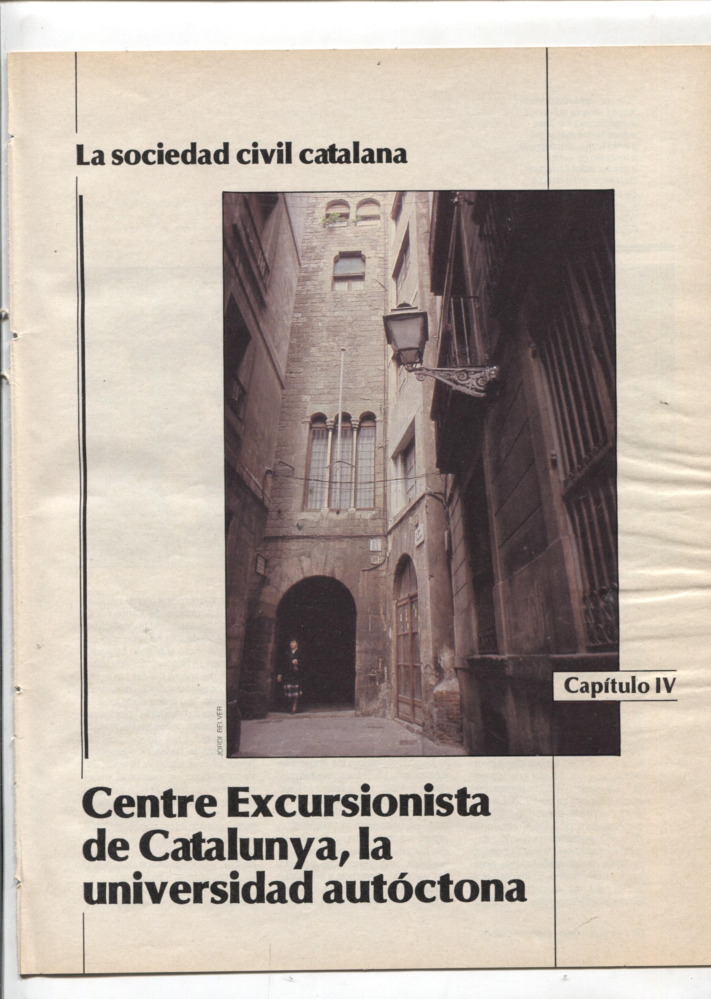 La Vanguardia: La sociedad civil catalana fasciculo 04: Centre Excursionista de Catalunya, la universidad autoctona