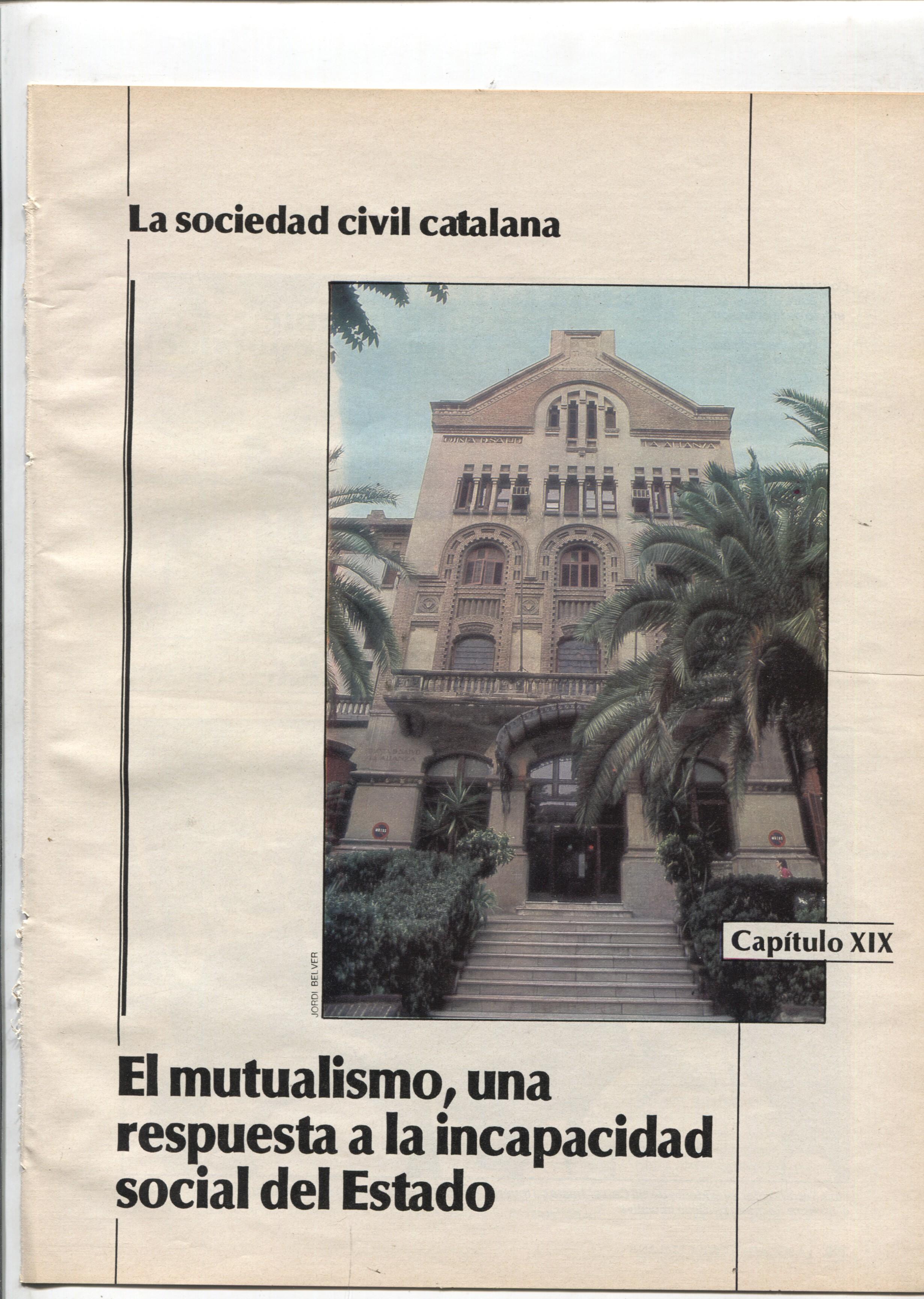 La Vanguardia: La sociedad civil catalana fasciculo 19: El mutualismo, una respuesta a la incapidad social del estado