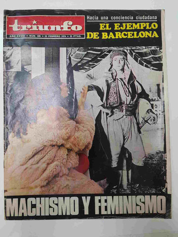 Revista Triunfo: num 595, 23 febrero 1974, año XVIII - Machismo y Feminismo. El ejemplo de Barcelona