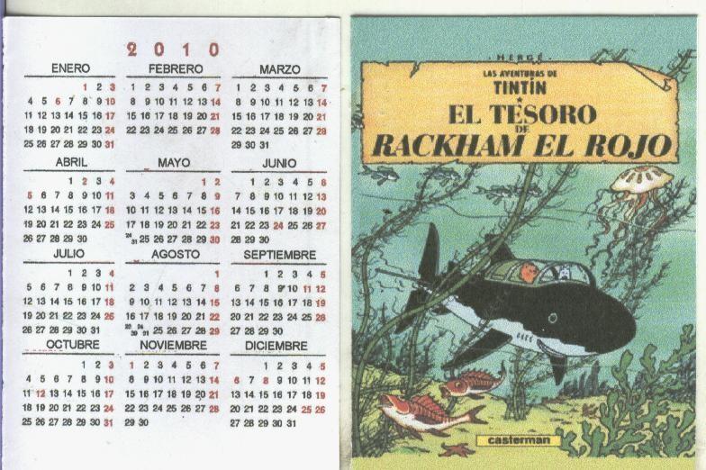 Calendario bolsillo 2010: Tintin: El tesoro de Rackham el rojo