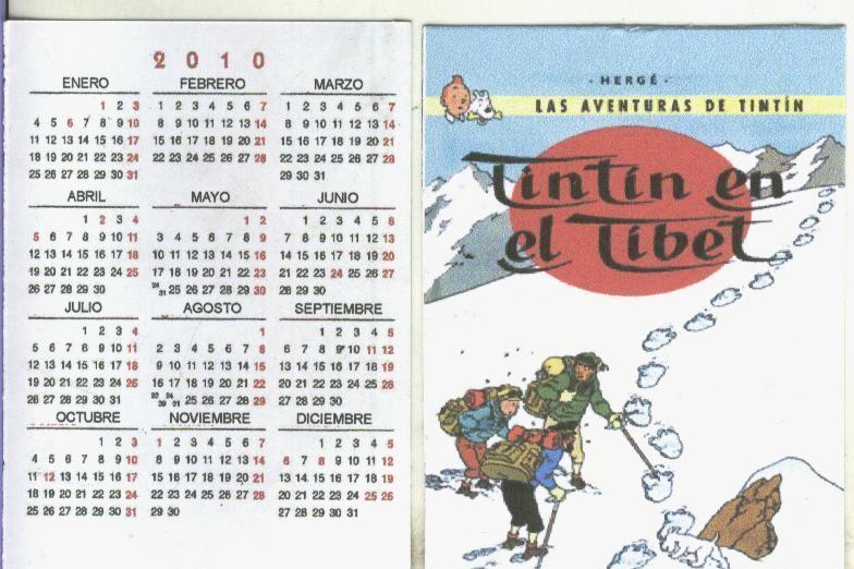 Calendario bolsillo 2010: Tintin: En el Tibet