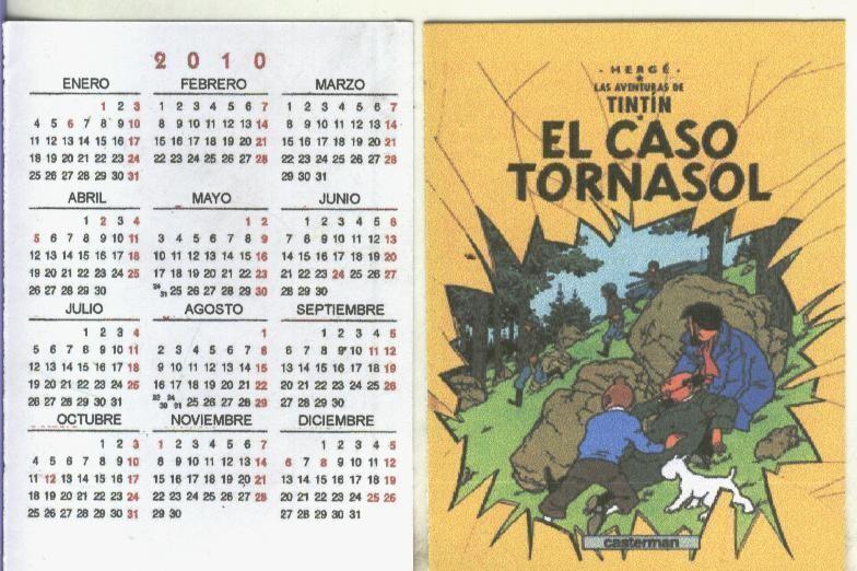 Calendario bolsillo 2010: Tintin: El caso Tornasol