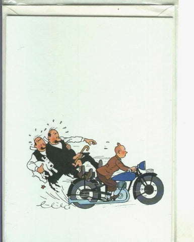 Postal 000285: Tintin: En moto