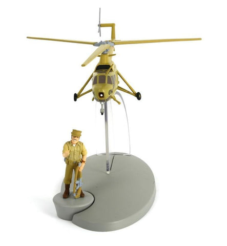 Helicoptero Tintin con figura General Alcazar:  HELICOPTERO MIL Mi-1 ARMEE del album Tintin y los picaros 2014 (ref. #29542)