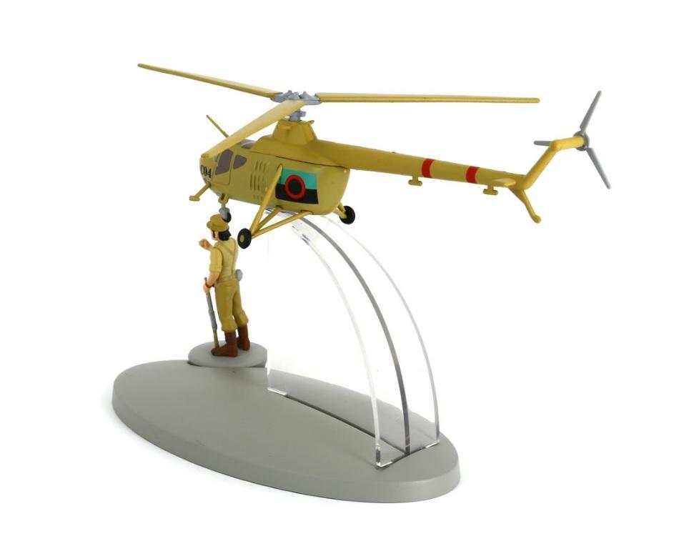 Helicoptero Tintin con figura General Alcazar:  HELICOPTERO MIL Mi-1 ARMEE del album Tintin y los picaros 2014 (ref. #29542)