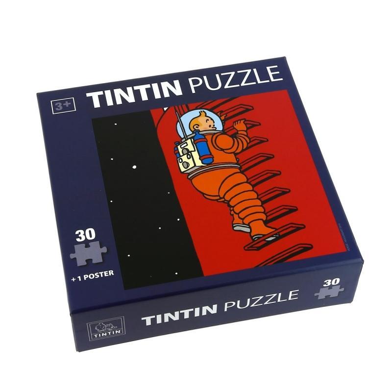 Puzzle Tintin bajando de cohete de album Aterrizaje en la Luna. 30X30cm  2015 (ref. #81541)