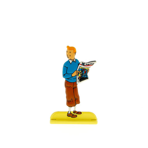 Silueta metalica Tintin au journal en Le Petit Vingtieme (ref. #29225)