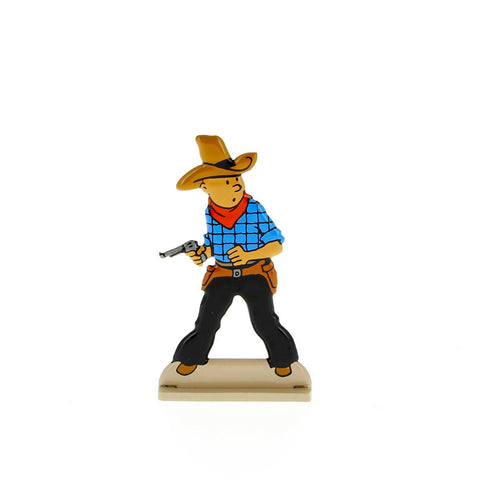 Silueta metalica Tintin cowboy en 'Tintin en America' (ref. #29217)