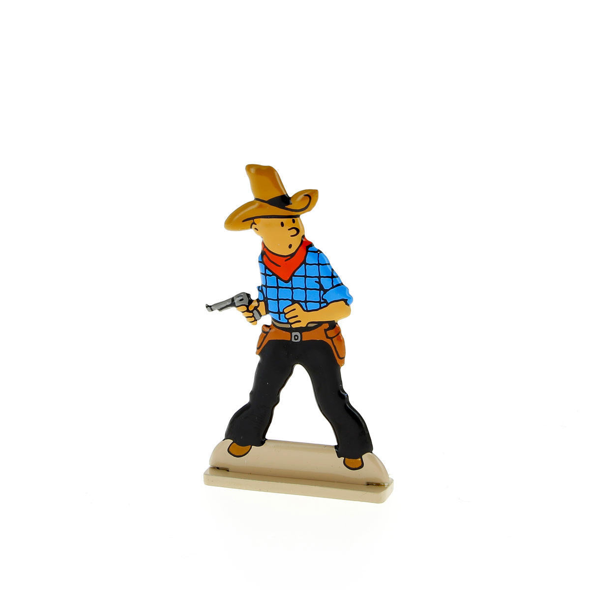 Silueta metalica Tintin cowboy en 'Tintin en America' (ref. #29217)